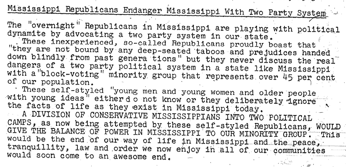 Platforms and Principles of the Mississippi State Democratic Party Adopted in Convention in the City of Jackson, June 30, 1960